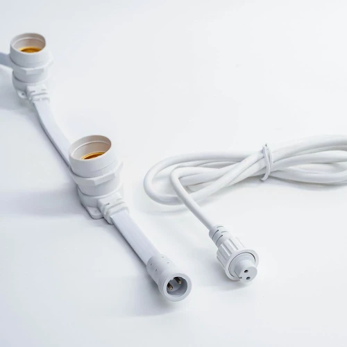 Гирлянда Белт Лайт без лампочек, бухта 50 м, белый провод ПВХ, шаг 20 см, Е27