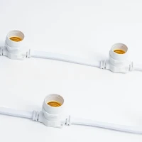 Гирлянда Белт Лайт без лампочек, бухта 50 м, белый провод ПВХ, шаг 40 см, Е27