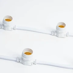 Гирлянда Белт Лайт без лампочек, бухта 50 м, белый провод ПВХ, шаг 40 см, Е27