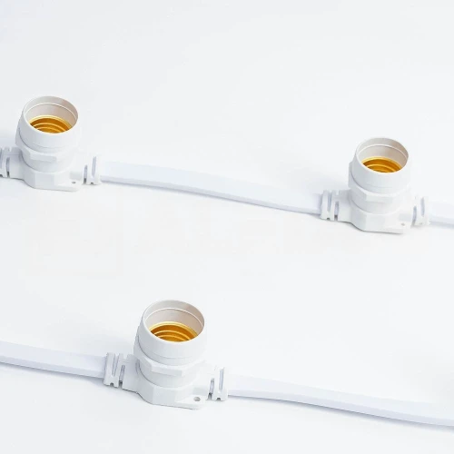 Гирлянда Белт Лайт без лампочек, бухта 50 м, белый провод ПВХ, шаг 40 см, Е27