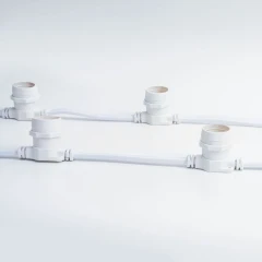 Гирлянда Белт Лайт без лампочек, бухта 50 м, белый провод ПВХ, шаг 40 см, Е27