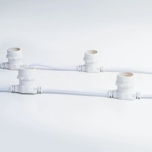 Гирлянда Белт Лайт без лампочек, бухта 50 м, белый провод ПВХ, шаг 40 см, Е27