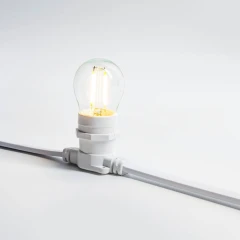 Гирлянда Белт Лайт без лампочек, бухта 50 м, белый провод ПВХ, шаг 40 см, Е27