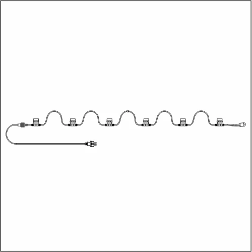 Гирлянда Белт Лайт без лампочек, бухта 50 м, белый провод ПВХ, шаг 40 см, Е27