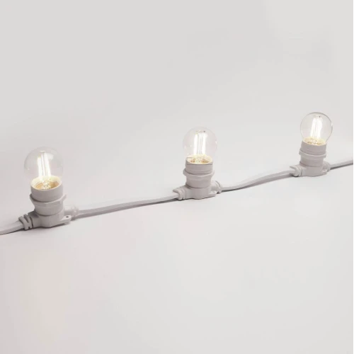 Светодиодная лампа филамент для гирлянды Белт Лайт, E27, G45, тёплая белая