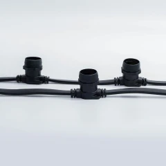 Гирлянда Белт Лайт без лампочек, бухта 50 м, чёрный провод ПВХ, шаг 40 см, Е27