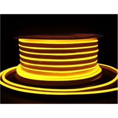 Гирлянда Гибкий неон 220 В, 8х15 мм, бухта 50 м, жёлтый, двусторонний