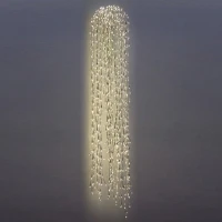 Гирлянда Дреды 2.4 м, белый провод, тёплый белый, без мерцания