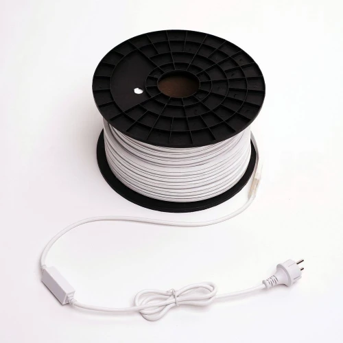 Гирлянда Гибкий неон 220 В, 8х16 мм, бухта 50 м, белый, односторонний