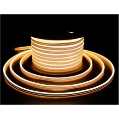 Гирлянда Гибкий неон 24 В, 8х15 мм, бухта 50 м, тёплый белый, двусторонний