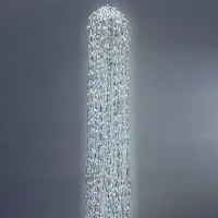 Гирлянда Дреды 2.4 м, чёрный провод, белый, без мерцания