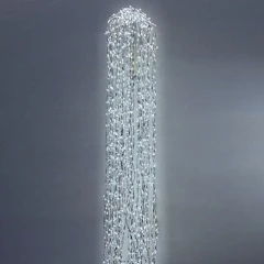 Гирлянда Дреды 2.4 м, чёрный провод, белый, без мерцания