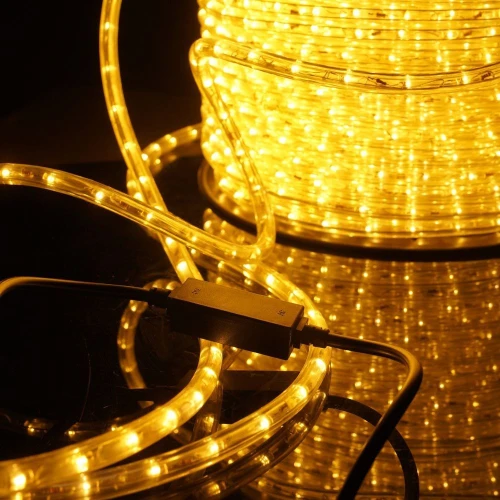 Гирлянда Дюралайт, 220 в, 13 мм, бухта 100 м, теплый белый