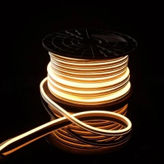 Гирлянда Гибкий неон 220 В, 8х16 мм, бухта 50 м, тёплый белый, односторонний