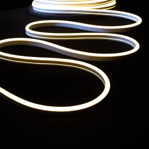 Гирлянда Гибкий неон 220 В, 8х16 мм, бухта 50 м, тёплый белый, односторонний