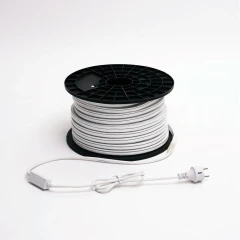 Гирлянда Гибкий неон 220 В, 8х16 мм, бухта 50 м, тёплый белый, односторонний