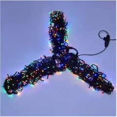 Гирлянда Спайдер 3 нити по 20 м, чёрный провод, RGB, с мерцанием