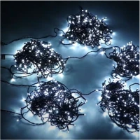 Гирлянда Спайдер 5 нитей по 20 м, чёрный провод, белый, без мерцания