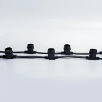 Гирлянда Белт Лайт без лампочек, бухта 50 м, чёрный провод ПВХ, шаг 20 см, Е27