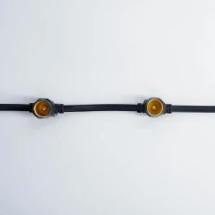 Гирлянда Белт Лайт без лампочек, бухта 50 м, чёрный провод ПВХ, шаг 20 см, Е27