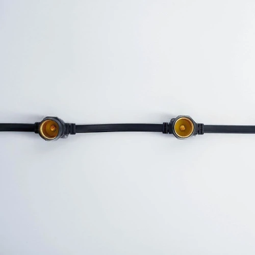 Гирлянда Белт Лайт без лампочек, бухта 50 м, чёрный провод ПВХ, шаг 20 см, Е27