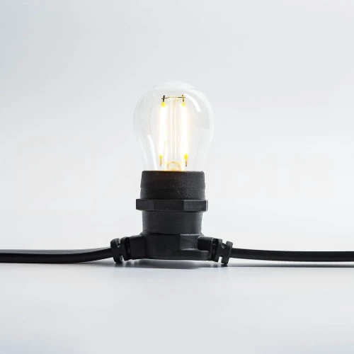 Гирлянда Белт Лайт без лампочек, бухта 50 м, чёрный провод ПВХ, шаг 20 см, Е27