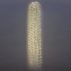 Гирлянда Дреды 1.5 м, чёрный провод, тёплый белый, без мерцания