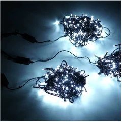 Гирлянда Спайдер 3 нити по 20 м, чёрный провод, белый, без мерцания