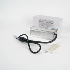 Импульсный источник питания для дюралайта 220/24 В, 150 Вт, 1.5 м, черный, без вилки