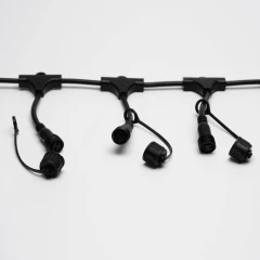 Шина 2.3 м, 20 Т-коннекторов, черный провод, 2Pin