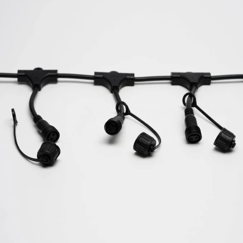 Шина 2.3 м, 20 Т-коннекторов, черный провод, 2Pin