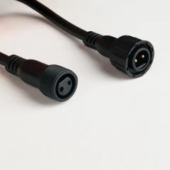 Удлинитель 0.3 м, 2Pin, черный, мама-папа