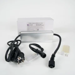 Импульсный источник питания для двустороннего неона 220/24 В, 200 Вт, 1.5 м, черный, с вилкой