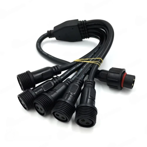 Разветвитель 1-5, 2Pin, черный