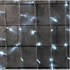 Гирлянда Занавес 220 В, 2x6 м, белый провод, каучук (резина), белый, без мерцания