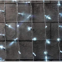 Гирлянда Занавес 220 В, 2x9 м, белый провод, каучук (резина), белый, без мерцания