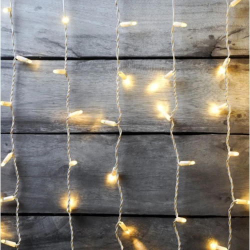 Гирлянда Занавес 220 В, 2x9 м, белый провод, каучук (резина), тёплый белый, без мерцания