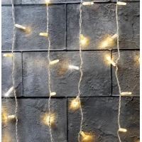 Гирлянда Занавес 220 В, 2x9 м, белый провод, каучук (резина), тёплый белый, с мерцанием