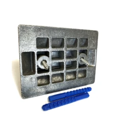 Катафот (светоотражатель) дорожный КД-3 алюминиевый, с крепежом, белый