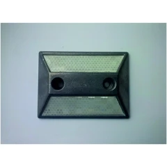 Катафот (светоотражатель) дорожный КД-3 алюминиевый, с крепежом, белый