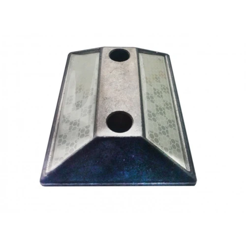 Катафот (светоотражатель) дорожный КД-3 алюминиевый, с крепежом, белый