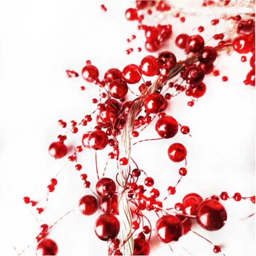 Электрогирлянда Рис с декором из розовых бус 200 лампочек, 8 режимов, прозрачный провод, белый цвет