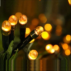 Электрогирлянда Светодиоды 140 лампочек, 8 режимов, жёлтый, б/замены