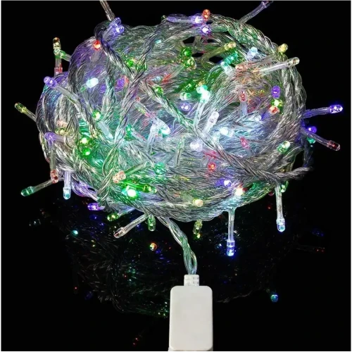 Электрогирлянда Рис на прозрачном проводе, 256 лампочек, 8 режимов, многоцветная