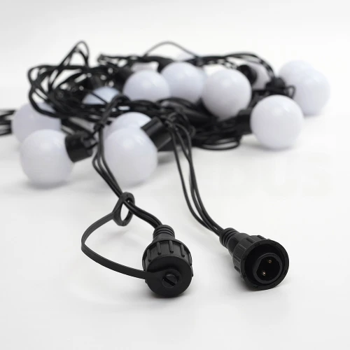 Гирлянда с шариками, 220 В, 5 м, чёрный провод, ПВХ, RGB