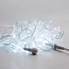 Гирлянда Нить, 220 В, 10 м, прозрачный провод, ПВХ, белый, без мерцания