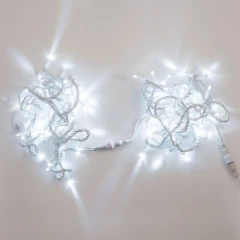 Гирлянда Нить, 220 В, 10/1 м, белый провод, ПВХ, белый, без мерцания