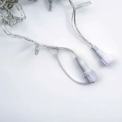 Гирлянда Нить, 220 В, 10 м, прозрачный провод, ПВХ, тёплый белый, без мерцания