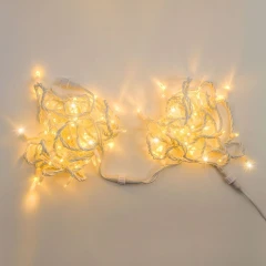 Гирлянда Нить, 220 В, 10/1 м, белый провод, ПВХ, тёплый белый, без мерцания