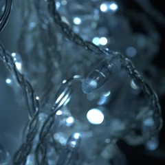 Гирлянда Нить, 220 В, 10 м, прозрачный провод, ПВХ, белый, с мерцанием